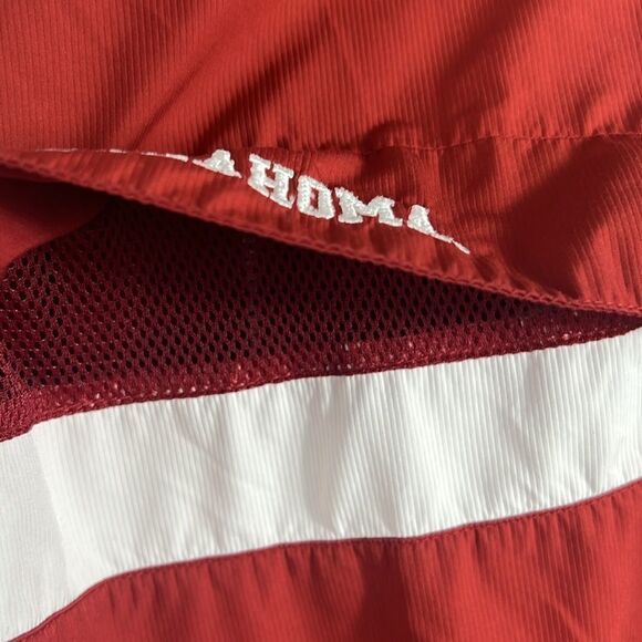🔥🏈 Vintage OKLAHOMA SOONERS Nike Clima-Fit Quarter Zip Pullover Jacket Sz Lg - Picture 13 of 16